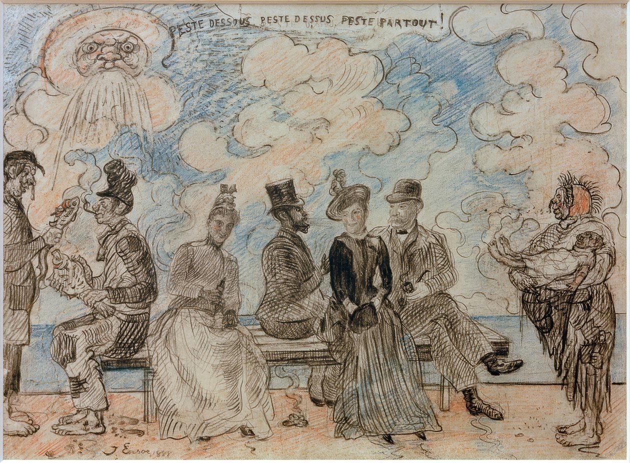 Pestis lent, pestis fent, pestis mindenhol alkotó: James Sidney Ensor