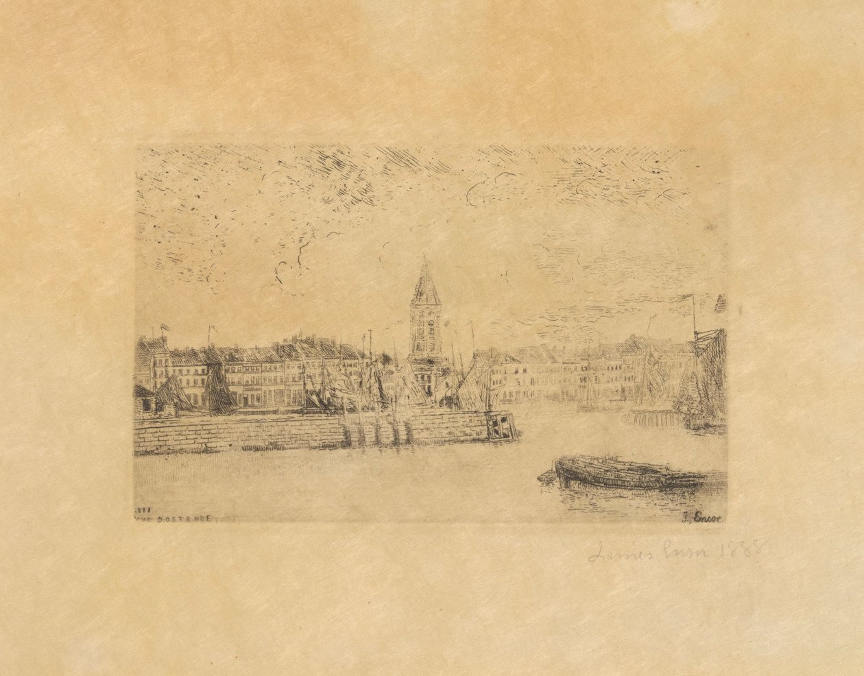 Ostende látképe keletről alkotó: James Ensor