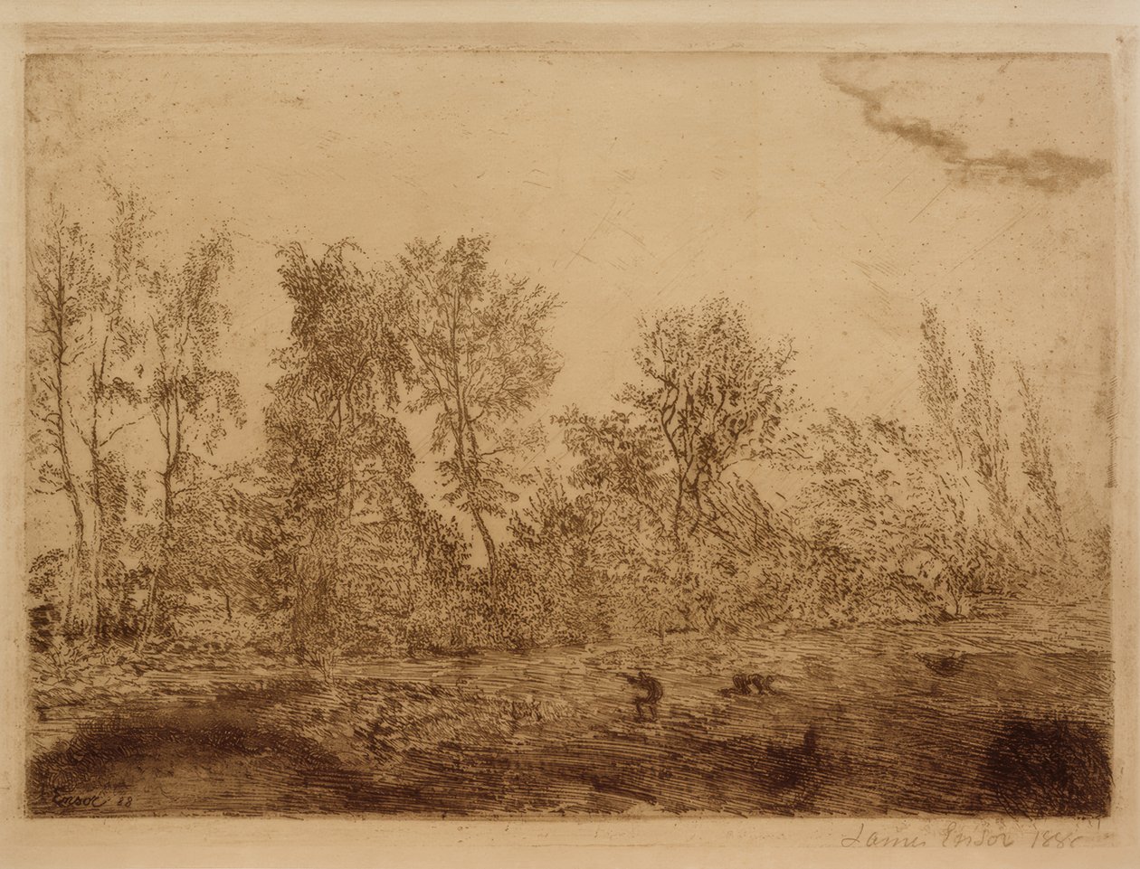 Szélroham az erdő szélén alkotó: James Sidney Ensor