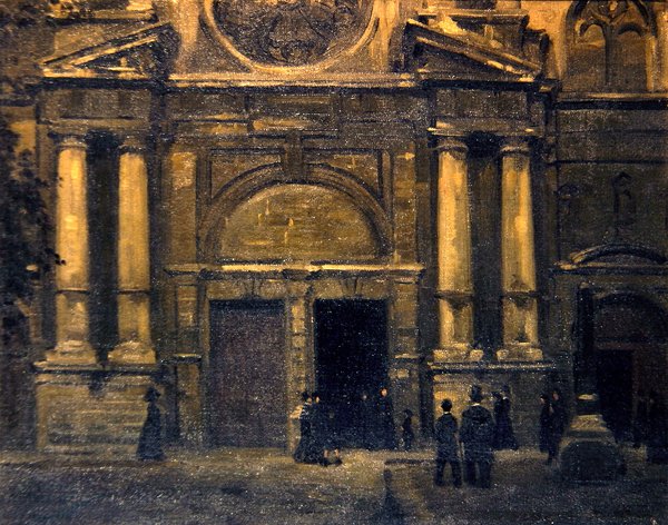 A portál, 1910 körül (olaj, vászon) alkotó: James Ferrier (attr. to) Pryde
