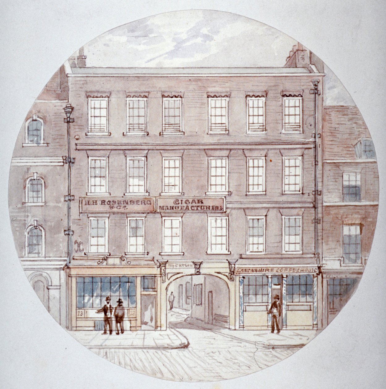 22 és 23 Farringdon Street, City of London, c1855. alkotó: James Findlay