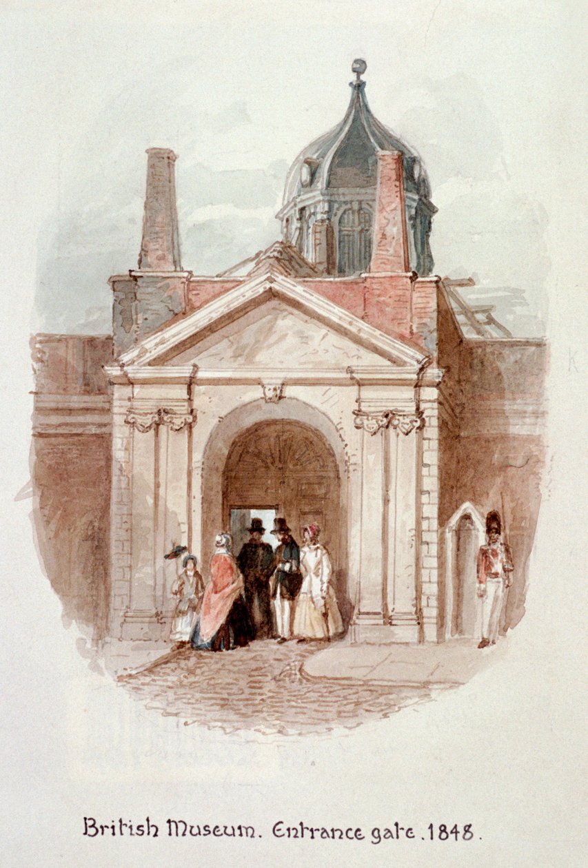 British Museum, bejárati kapu, 1848 alkotó: James Findlay