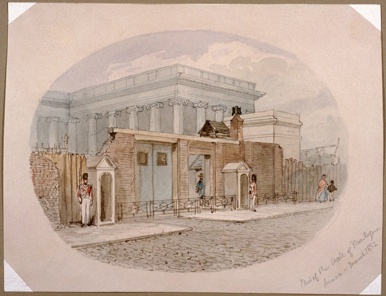Montague-ház fala, British Museum, London, 1852 alkotó: James Findlay