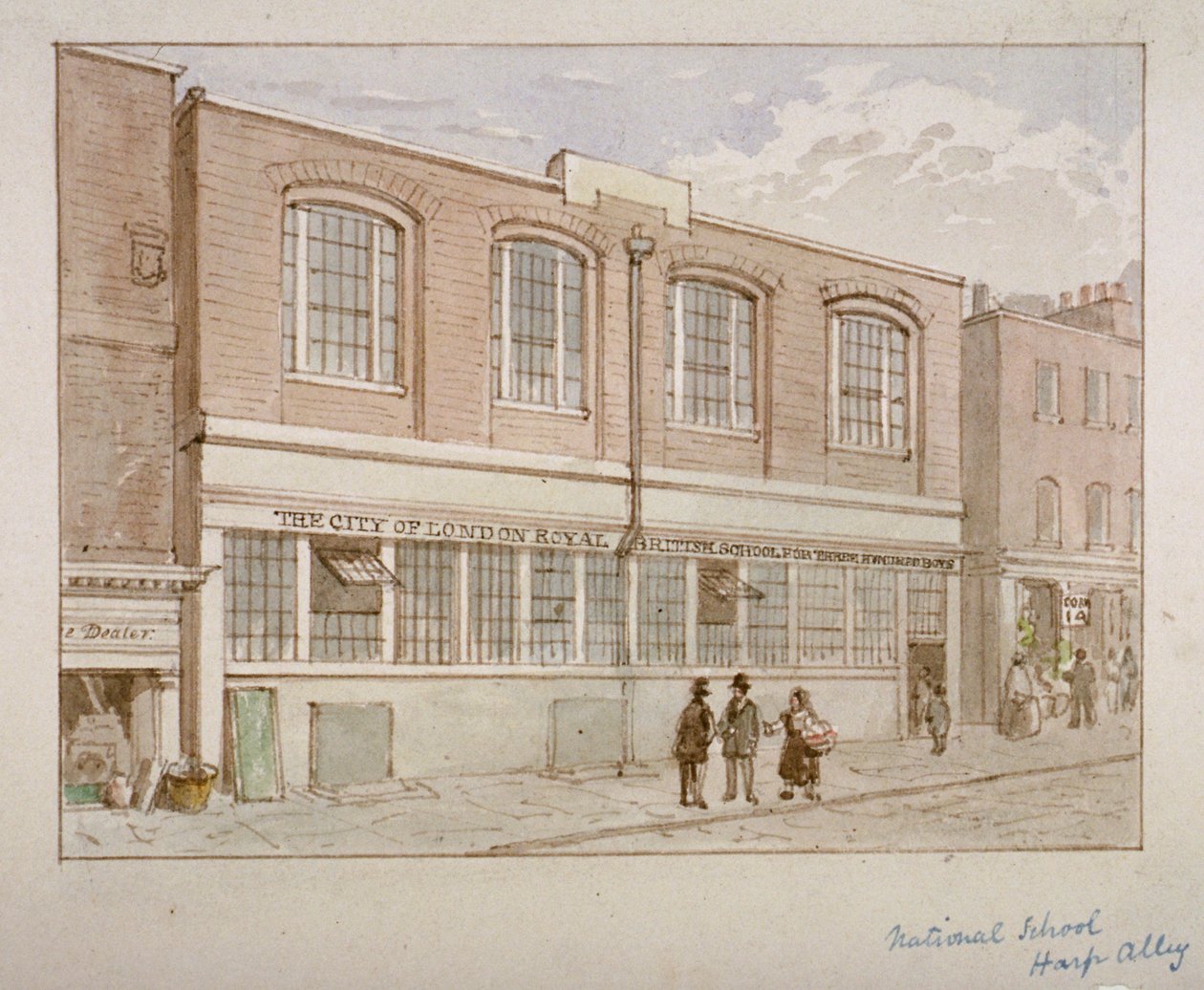 National School, Harp Alley, City of London, 1850 alkotó: James Findlay