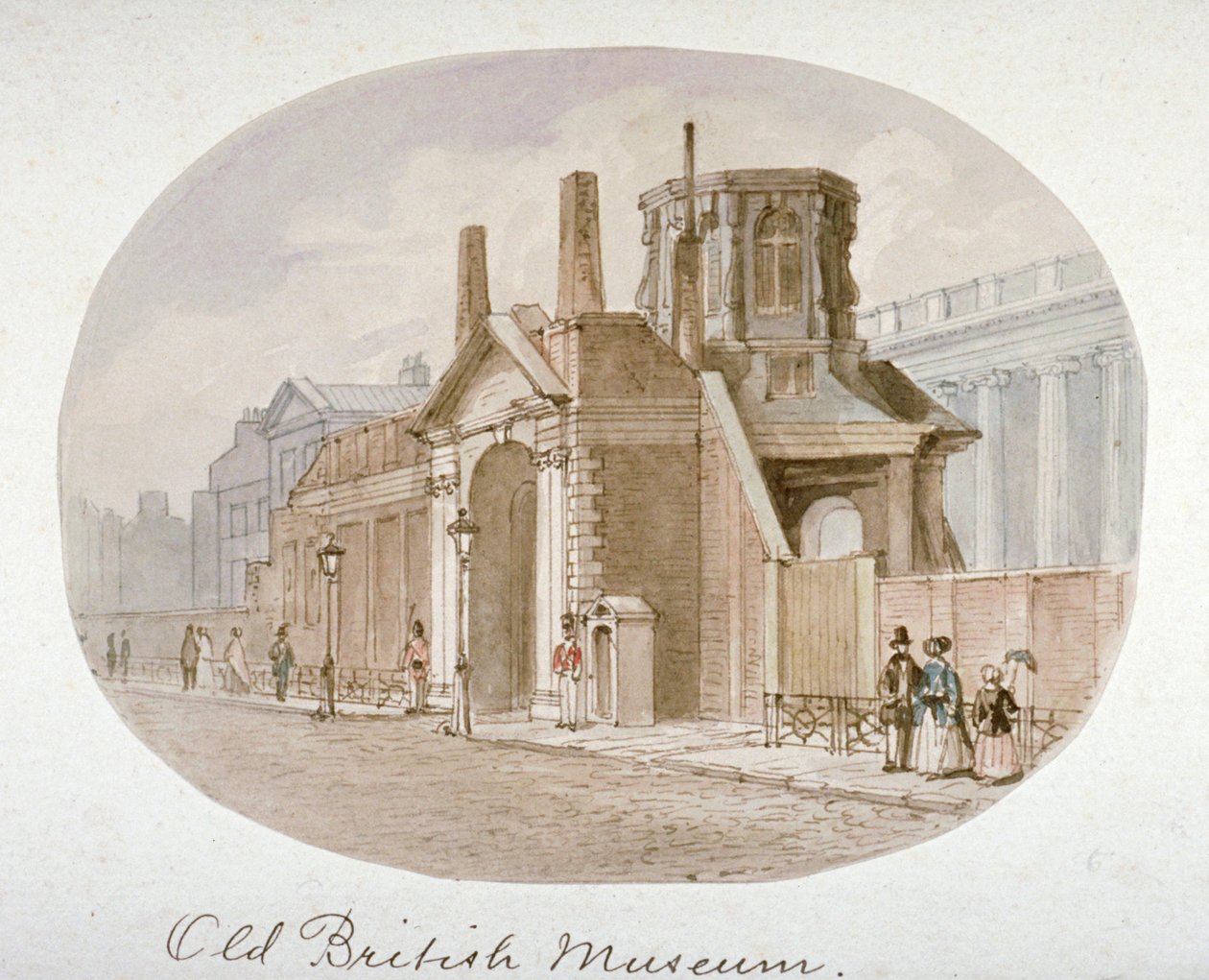 Kilátás a régi British Múzeumra, Bloomsbury, London, 1850. alkotó: James Findlay