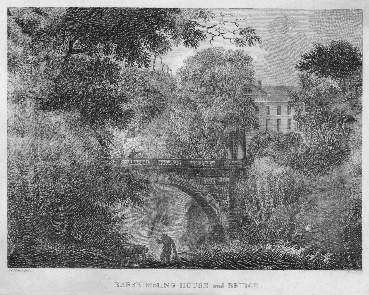 Barskimming ház és híd, 1804 alkotó: James Fittler