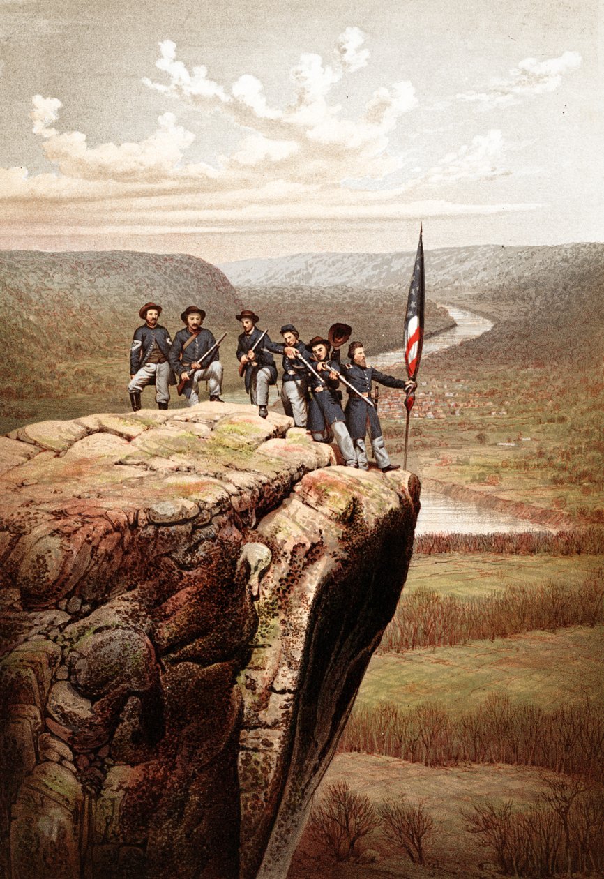 Union Soldiers on Lookout Mountain, Tennessee, pub. 1863 alkotó: James Fuller Queen