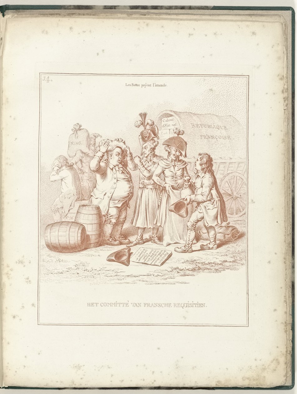 Francia Rekvirálási Bizottság, 1795 Francia Rekvirálások Bizottsága (tárgycím) Hollandia Regenerata (sorozat címe) alkotó: James Gillray (possibly)