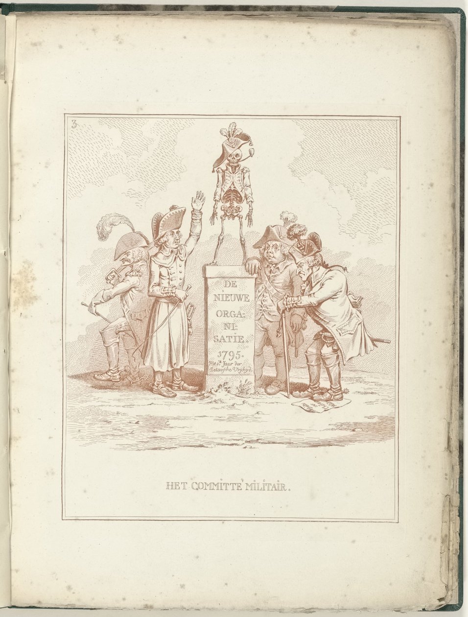 Katonai Bizottság, 1795 Katonai Bizottság (cím a tárgyon) Hollandia Regenerata (sorozat címe) alkotó: James Gillray (possibly)