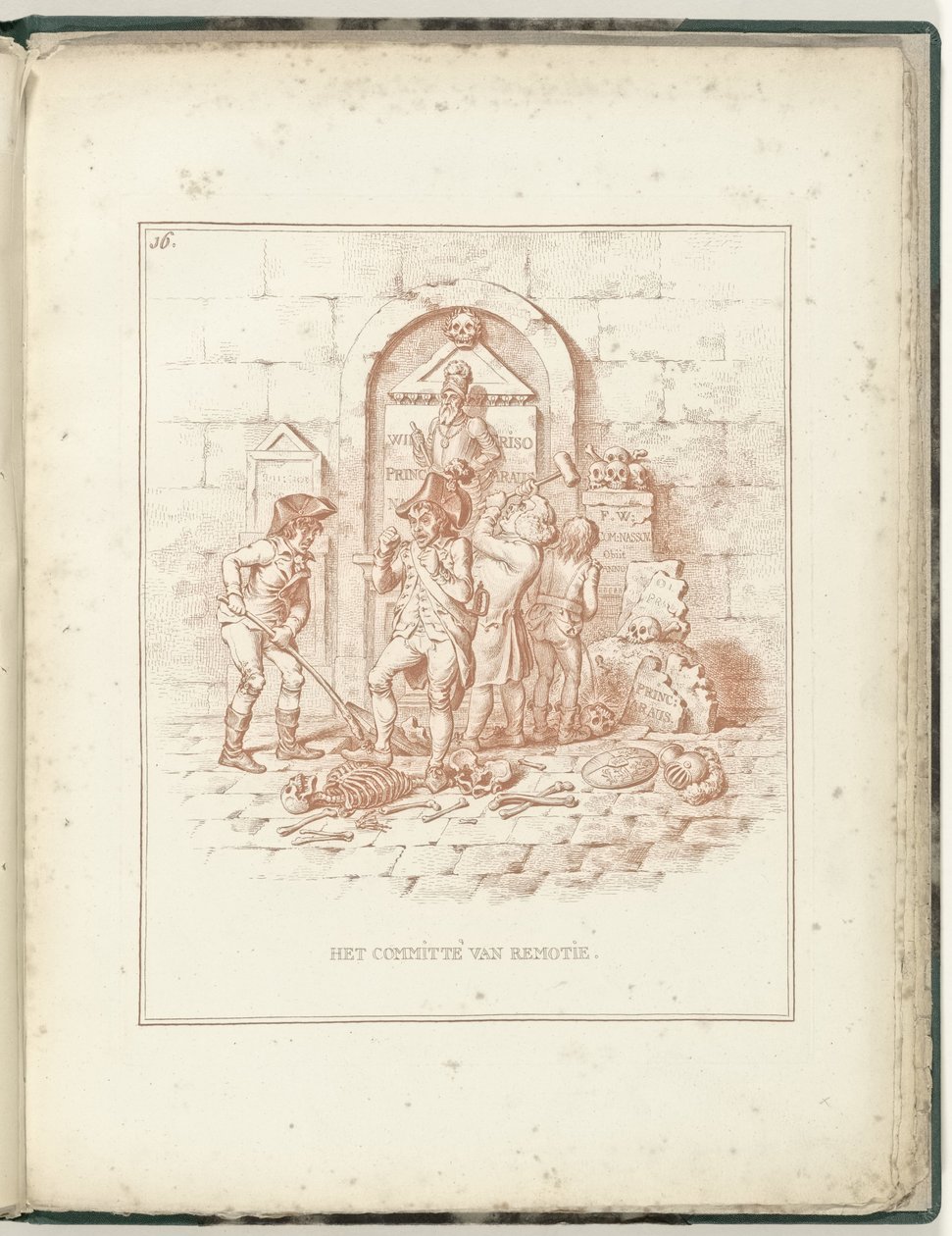 Elmozdítási Bizottság, 1795 The Committé de Remotie (cím a tárgyon) Hollandia Regenerata (sorozat címe) alkotó: James Gillray (possibly)