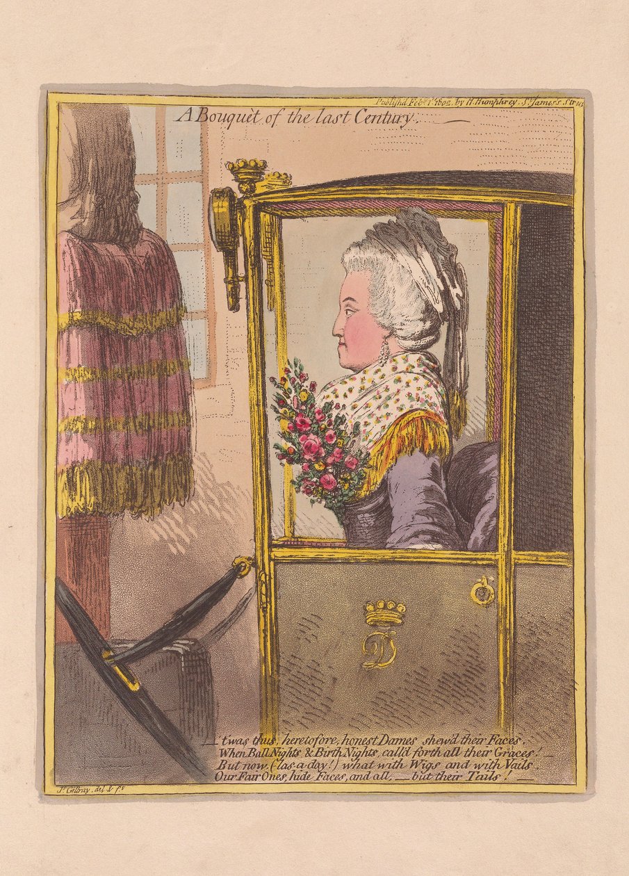 Egy csokor a múlt századból, kocsma. 1802 (kézzel színezett metszet) alkotó: James Gillray