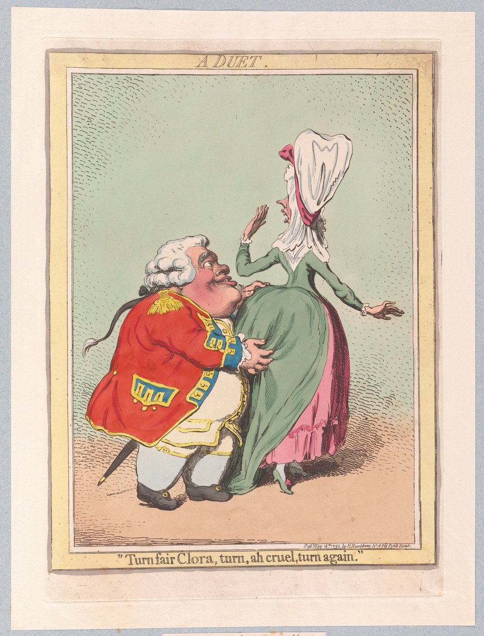 Duett, kocsma. 1792 (kézzel színezett metszet) alkotó: James Gillray