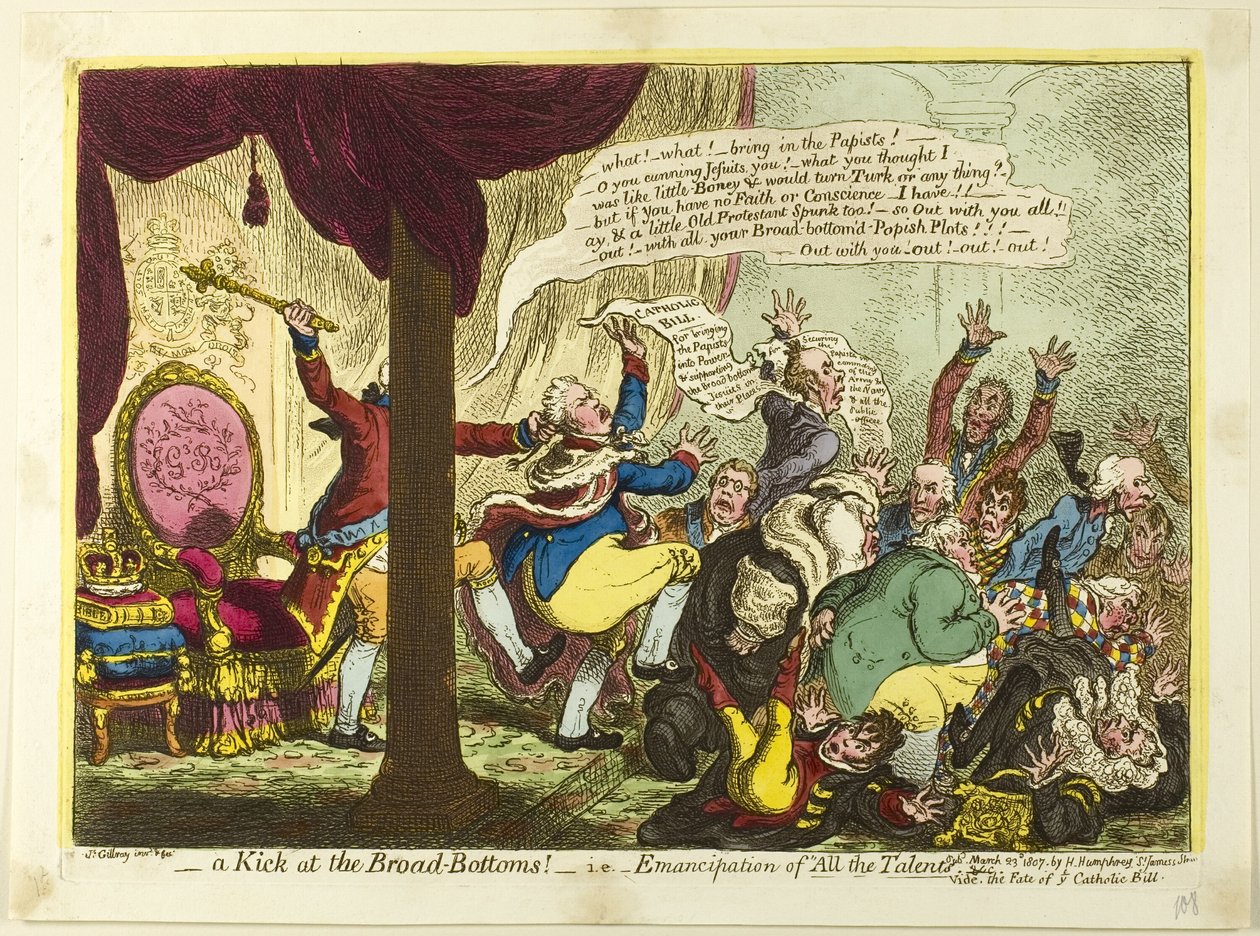 Egy rúgás a Broad Bottomsban alkotó: James Gillray