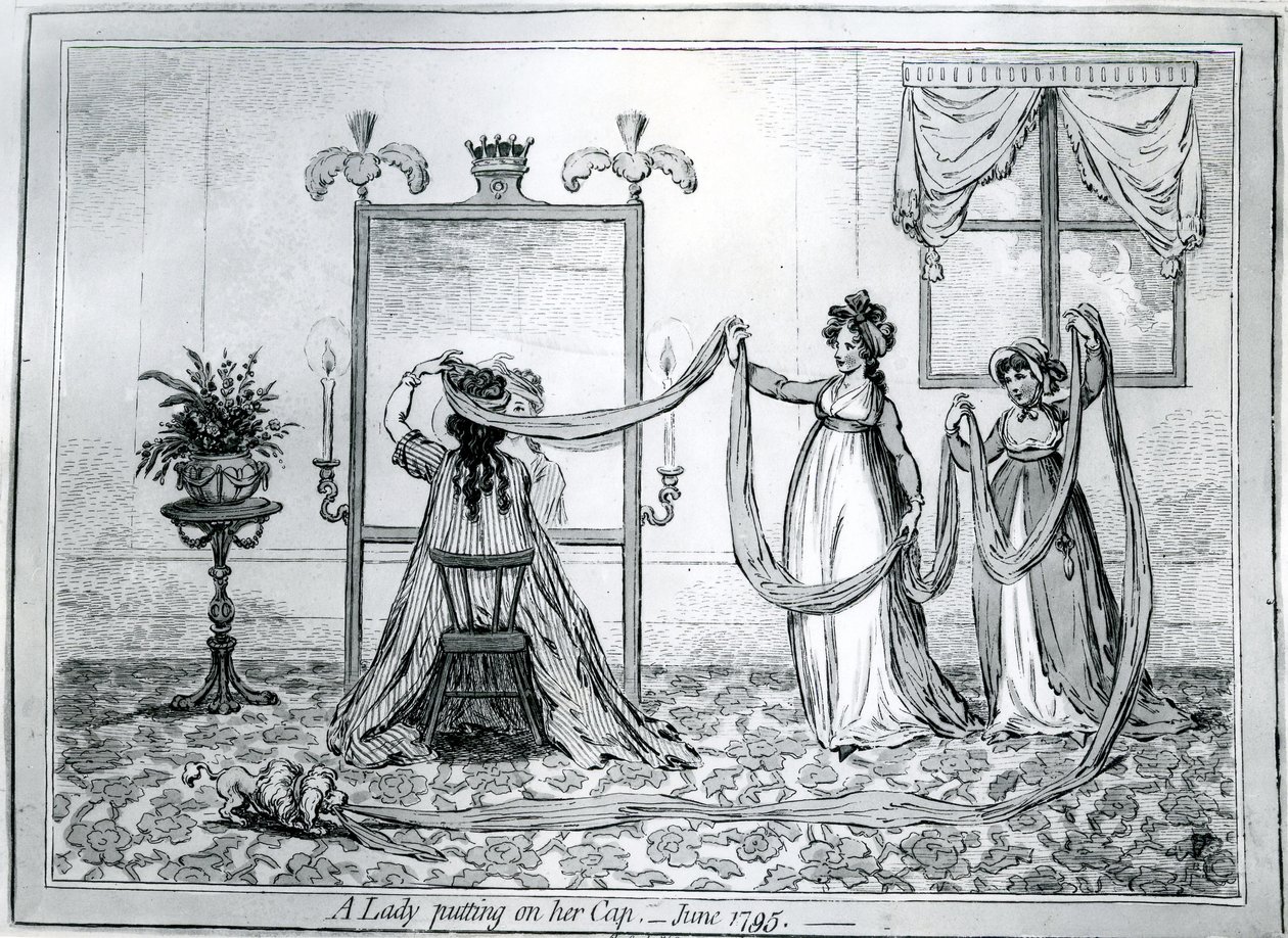 Egy hölgy felhúzza kalapját, 1795 alkotó: James Gillray