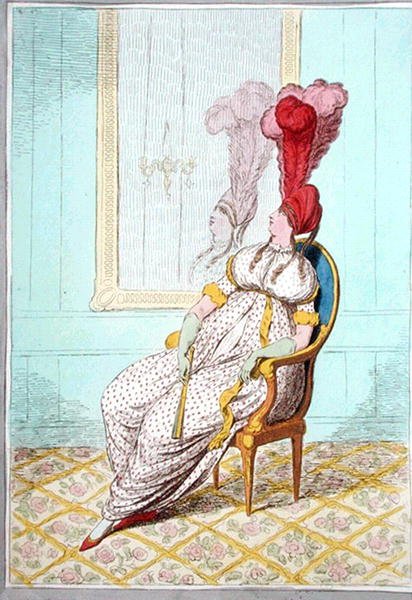 A modern elegancia portréja, Hannah Humphrey 1795-ben (kézzel színezett rézkarc) alkotó: James Gillray