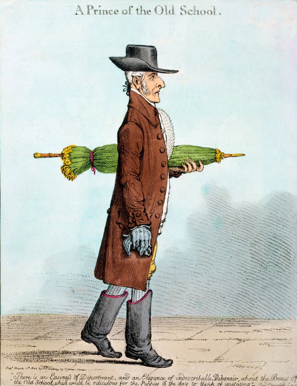 A régi iskola hercege, kiadta Hannah Humphrey 1800-ban (kézi színezett metszet). alkotó: James Gillray