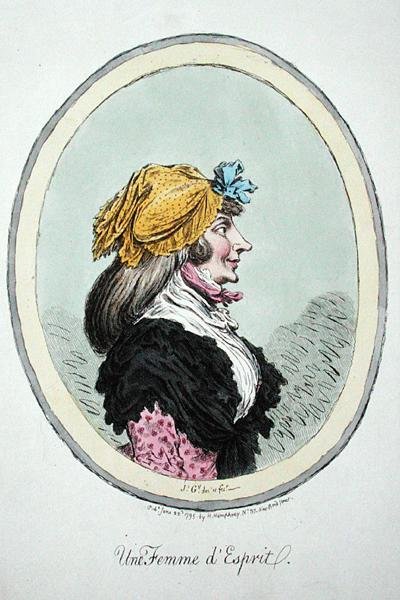 A Woman with Spirit, Hannah Humphrey adta ki 1795-ben (kézzel színezett rézkarc) alkotó: James Gillray
