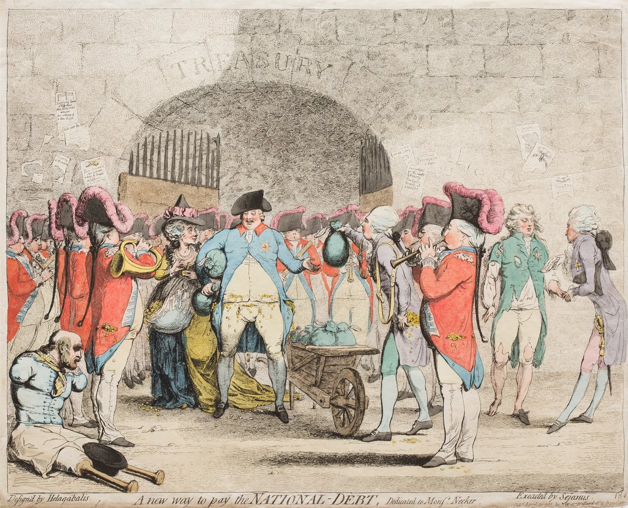 Az államadósság fizetésének új módja alkotó: James Gillray