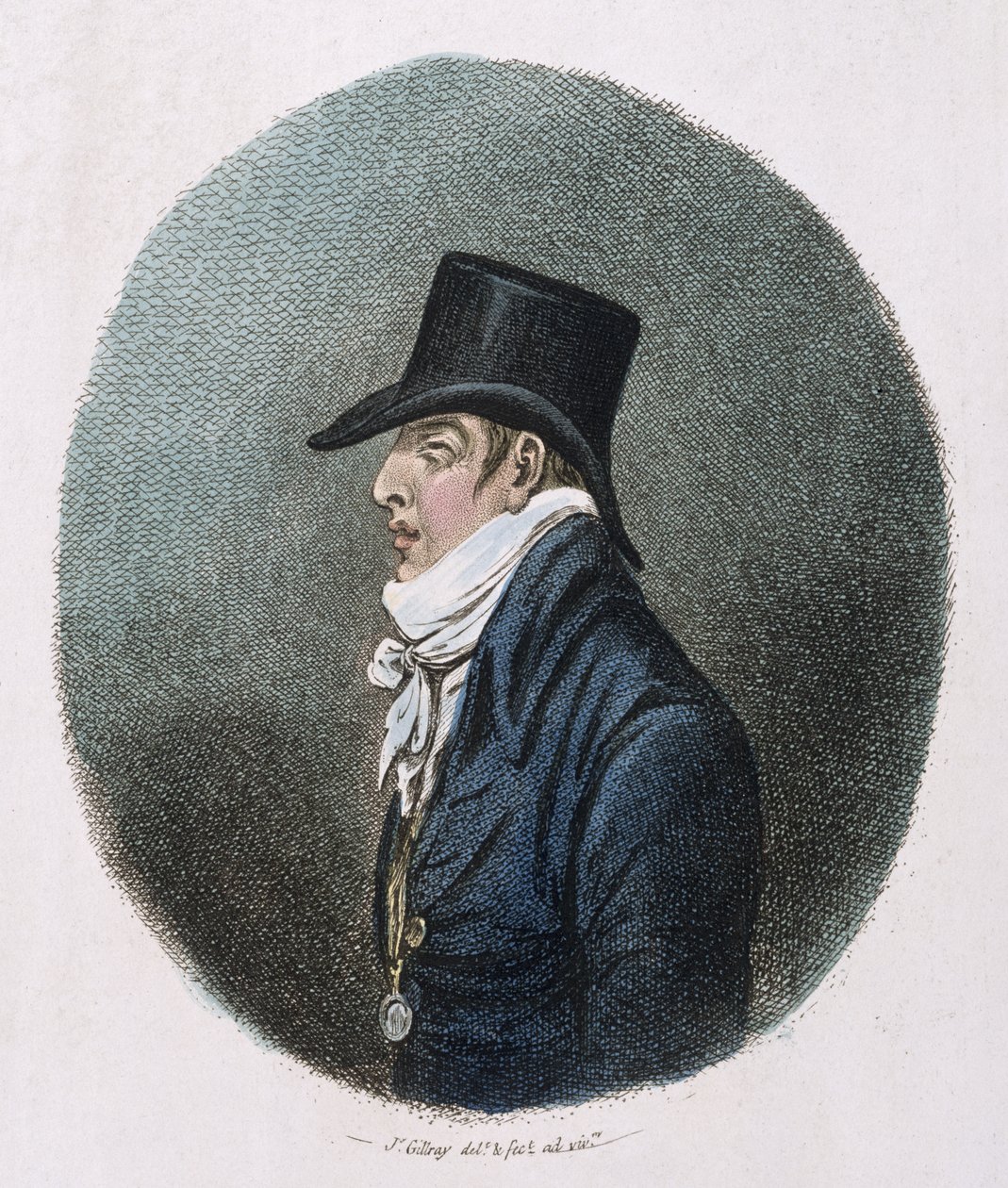 Portré, Hannah Humphrey 1799-ben (kézzel színezett rézkarc) alkotó: James Gillray