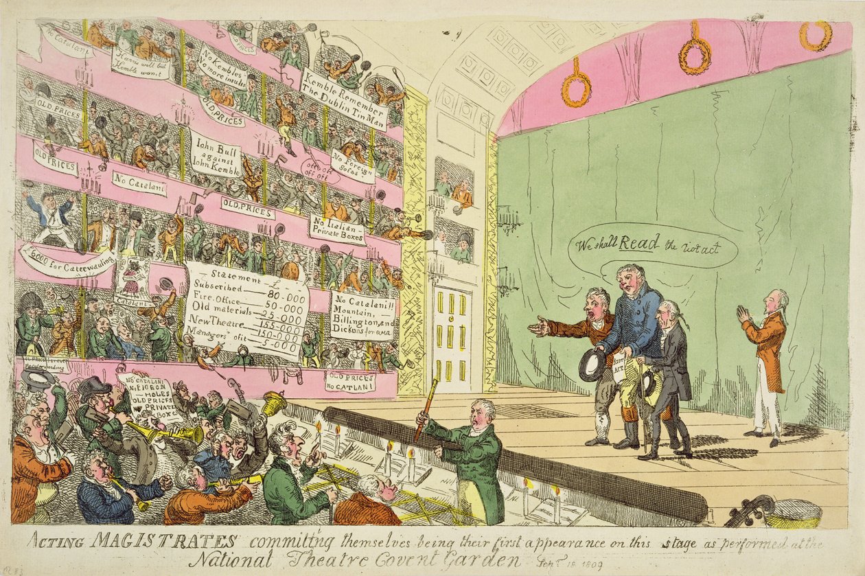 Az Acting Magistrates elkötelezi magát, első fellépésük a National Theatre Covent Gardenben alkotó: James Gillray