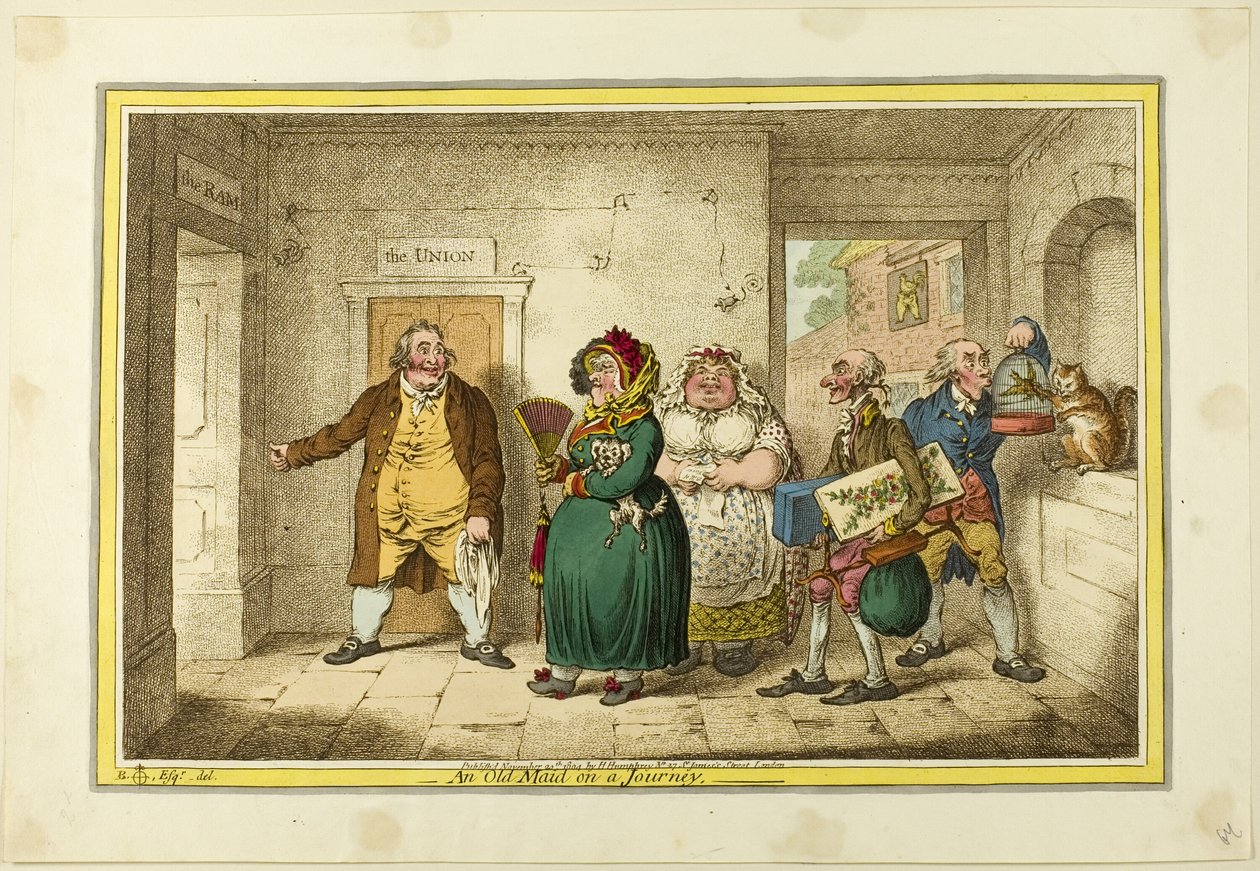 Egy öreg szobalány egy utazáson alkotó: James Gillray