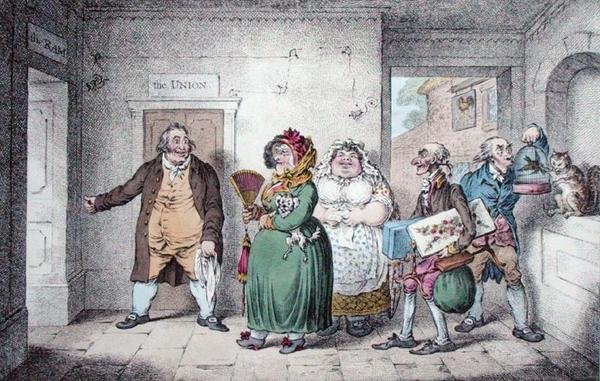 An Old Maid on a Journey, tervezte Brownlow North, kiadó: Hannah Humphrey alkotó: James Gillray