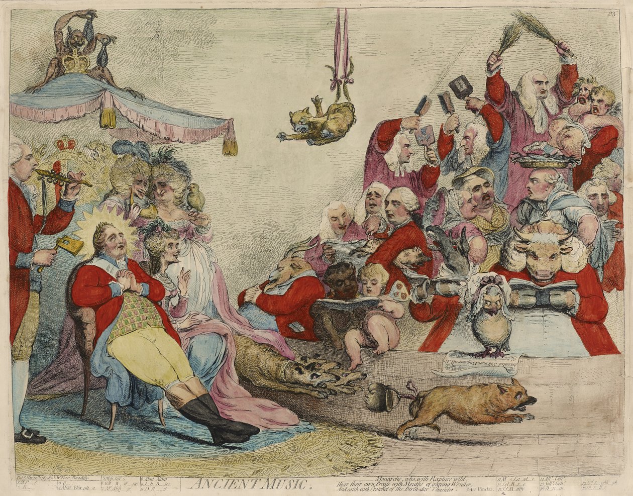 Ókori zene [recto] alkotó: James Gillray