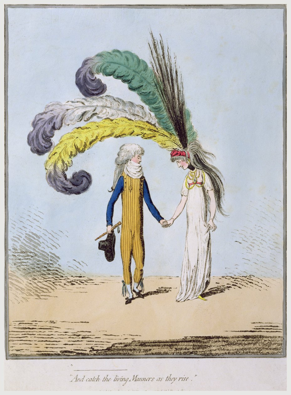 "And catch the living Manners as they rise", kiadta Hannah Humphrey (kézzel színezett metszet) alkotó: James Gillray
