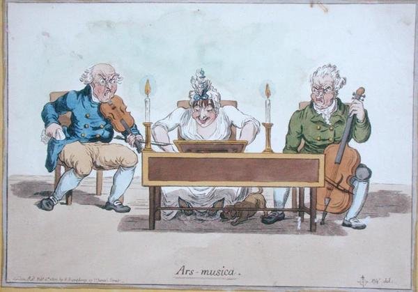 Ars Musica, Hannah Humphrey adta ki 1800-ban (kézzel színezett rézkarc) alkotó: James Gillray