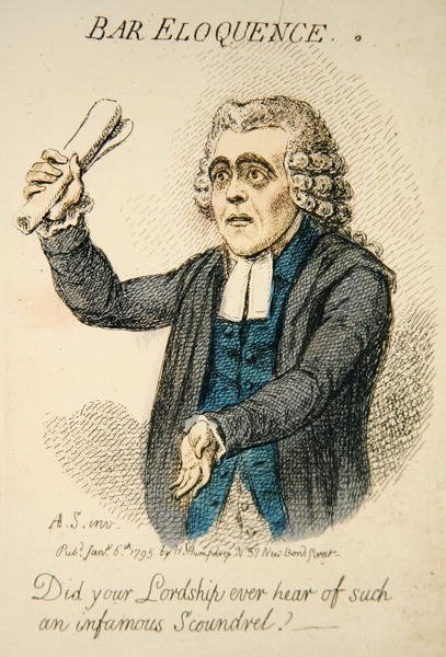 Bar Eloquence, Hannah Humphrey 1795-ben (kézzel színezett metszet) (191281-es részlet) alkotó: James Gillray