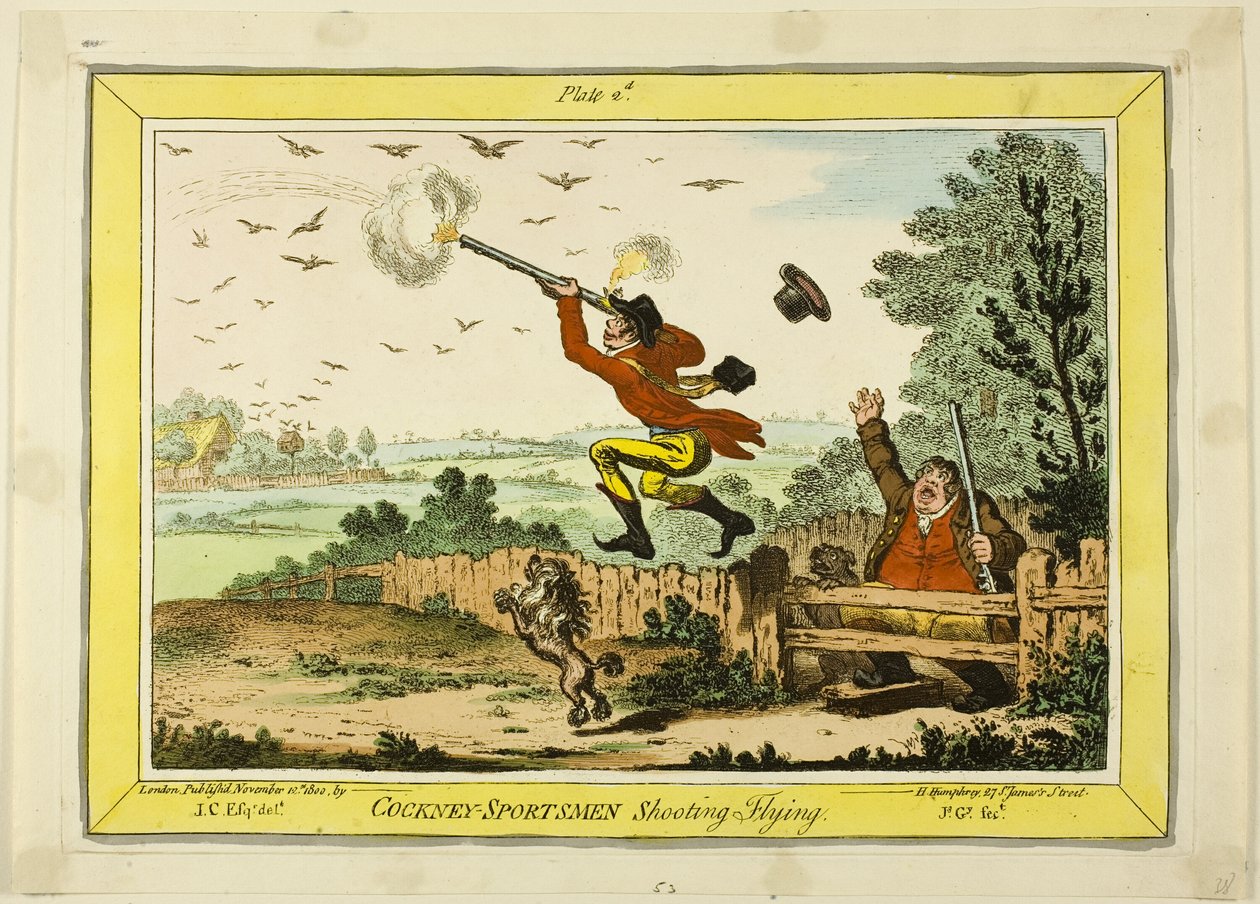 Cockney Sportsmen Shooting Flying alkotó: James Gillray