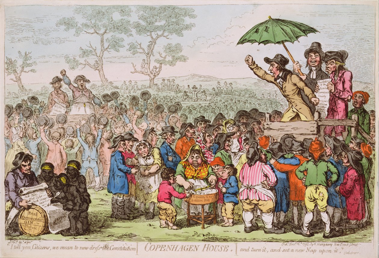 Copenhagen House pub. szerző: H. Humphrey, 1795 (nyomtatott) alkotó: James Gillray