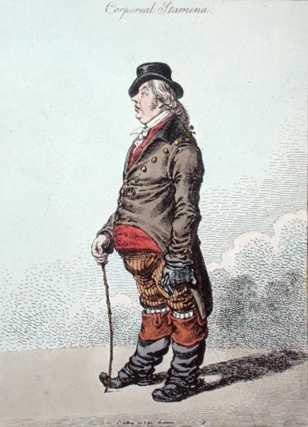 Test állóképessége, kiadta Hannah Humphrey 1801-ben (kézi színezett metszet) alkotó: James Gillray