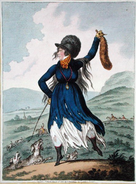 Diana visszatért a Chace-ből, Hannah Humphrey adta ki 1802-ben (kézzel színezett rézkarc) alkotó: James Gillray
