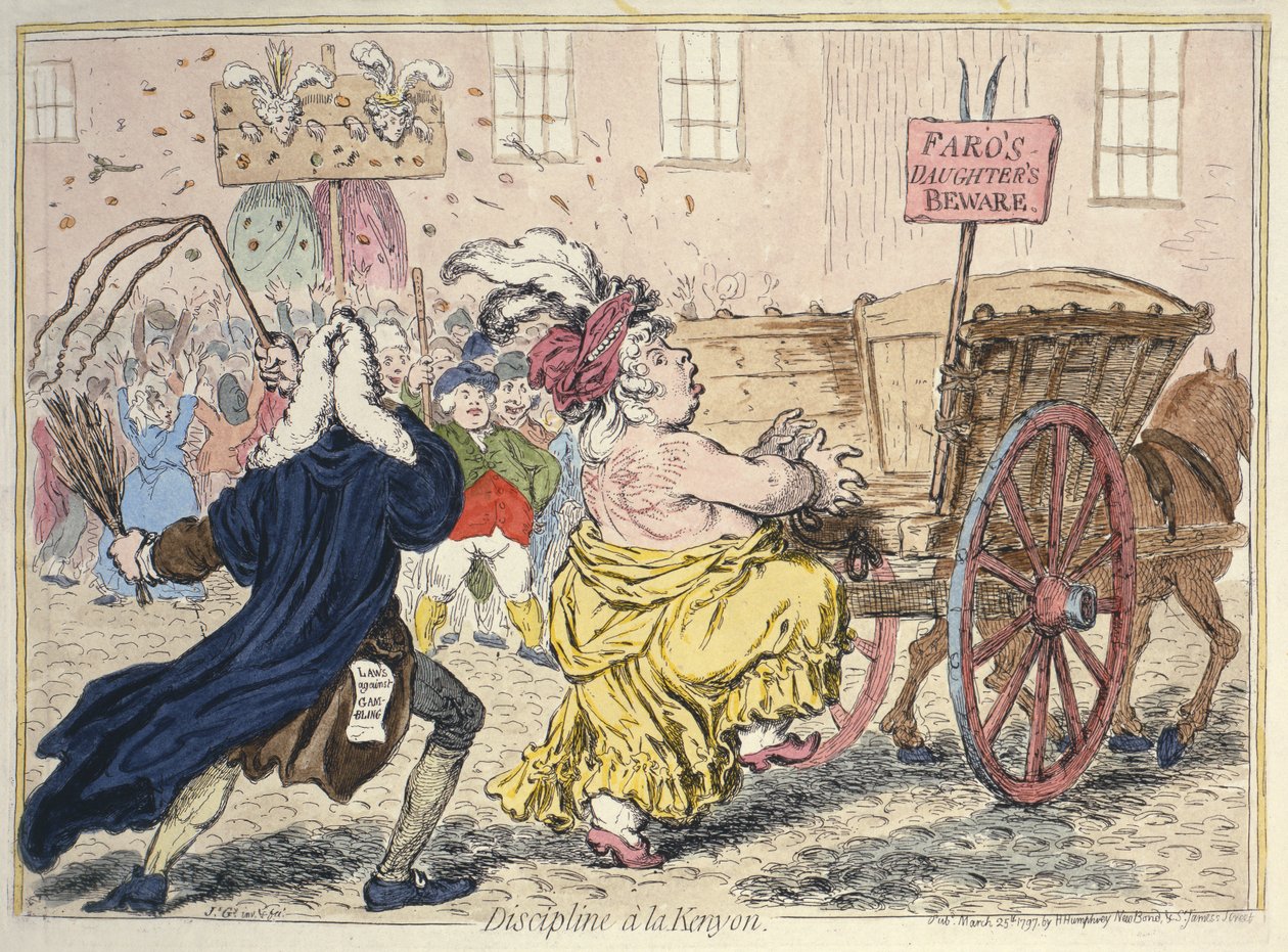 "Discipline A La Kenyon", 1797. március 25 alkotó: James Gillray