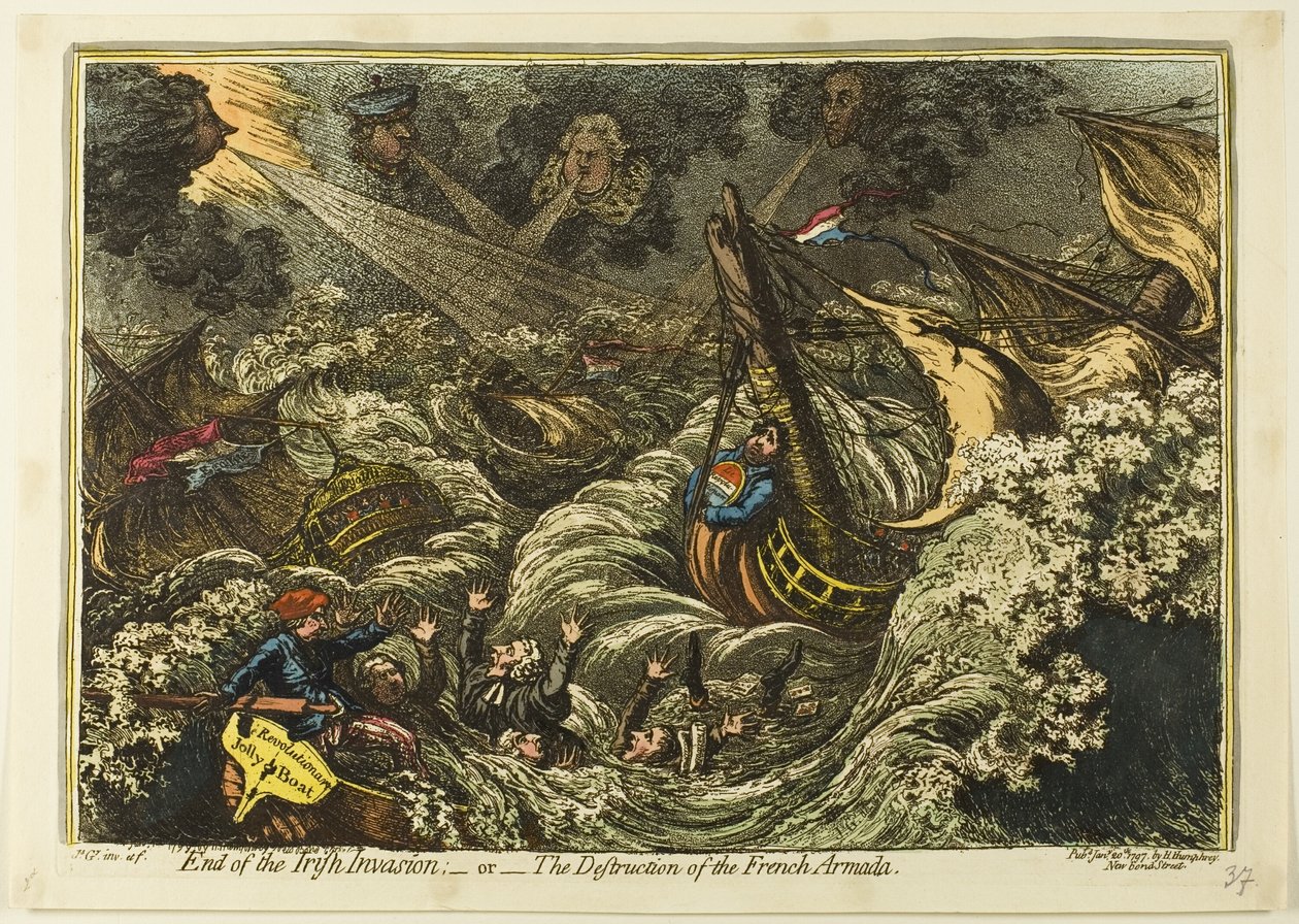 Az ír invázió vége alkotó: James Gillray