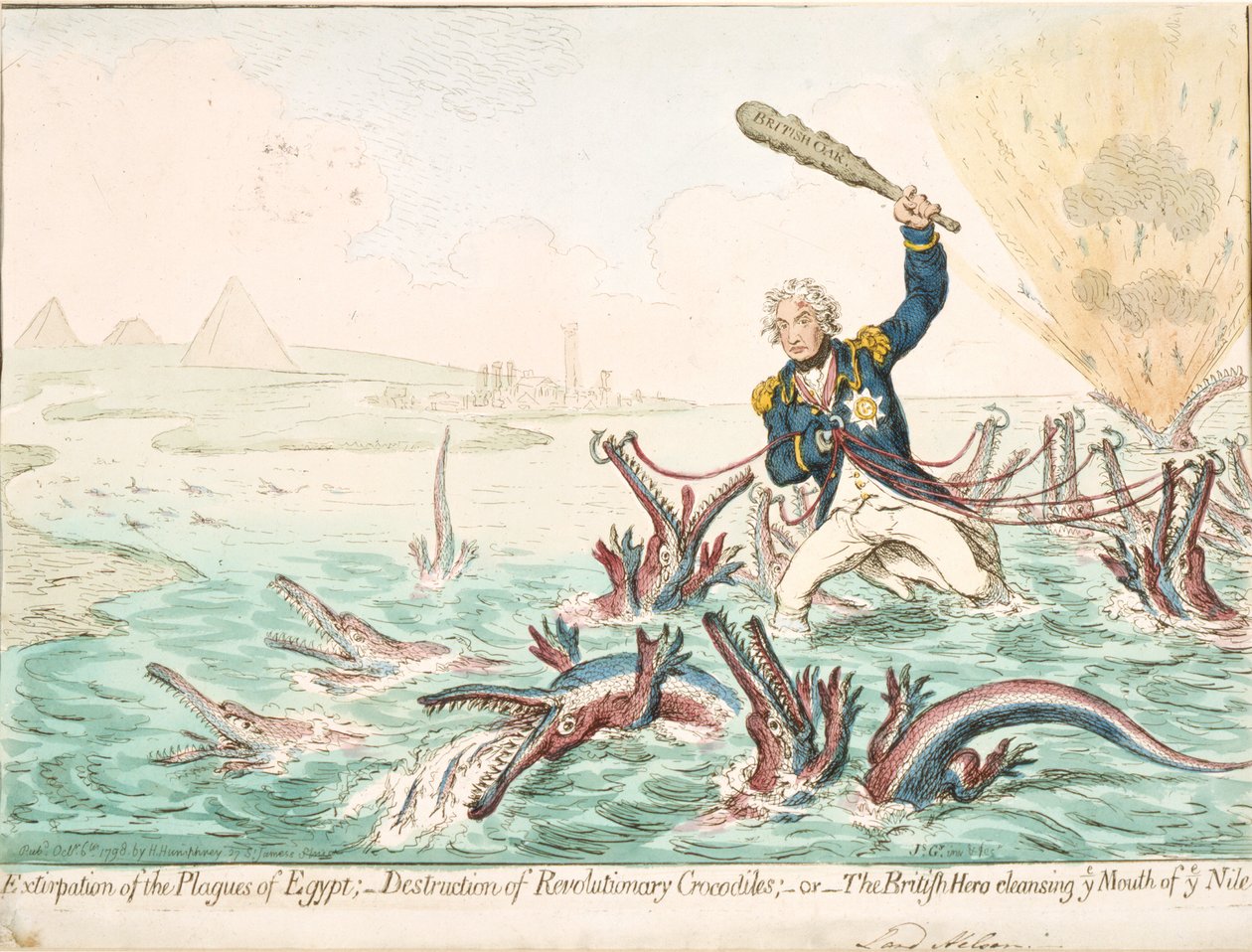 Az egyiptomi pestisjárványok kiirtása, 1798 alkotó: James Gillray