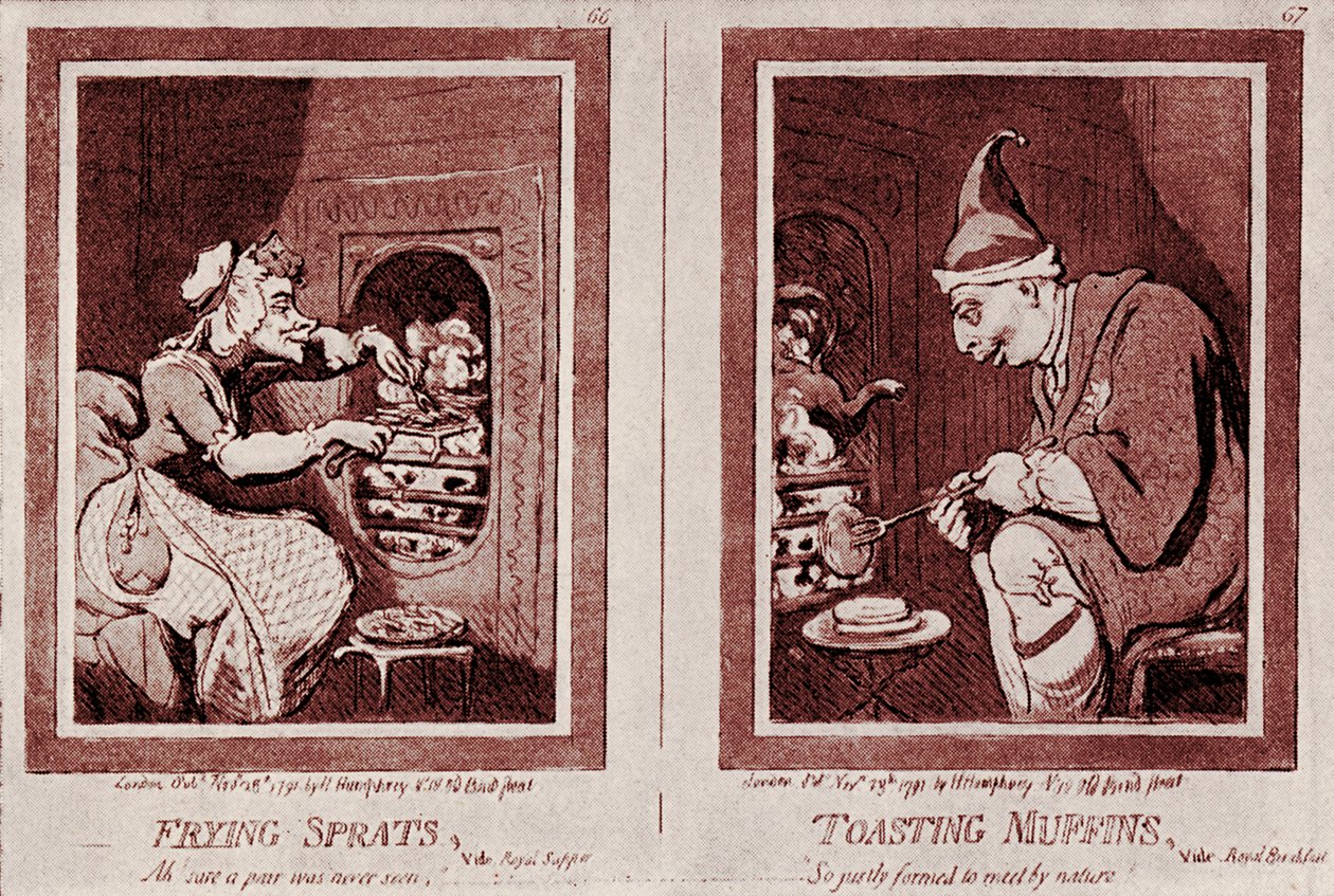 „György gazda és felesége”: III. György karikatúra alkotó: James Gillray