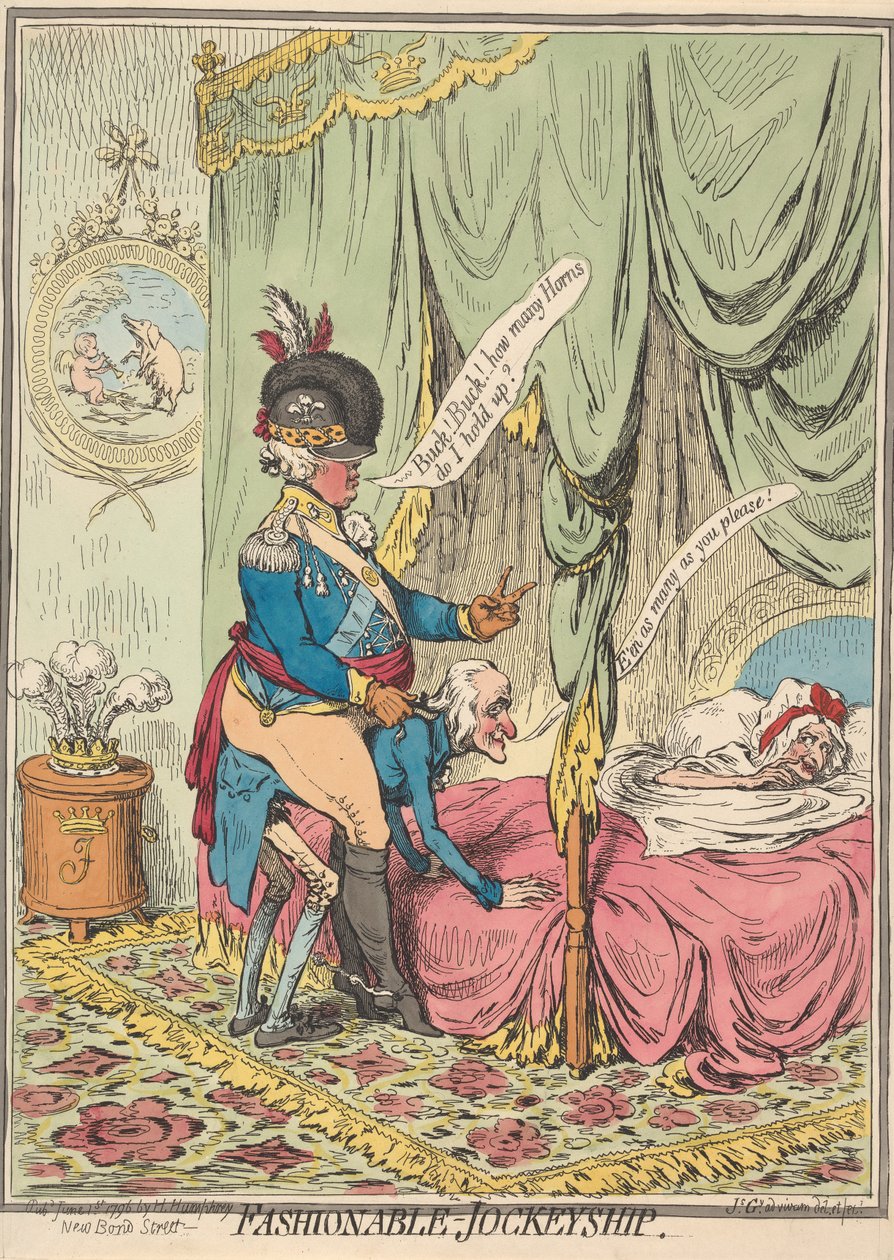 Divatos – Jockeyship alkotó: James Gillray