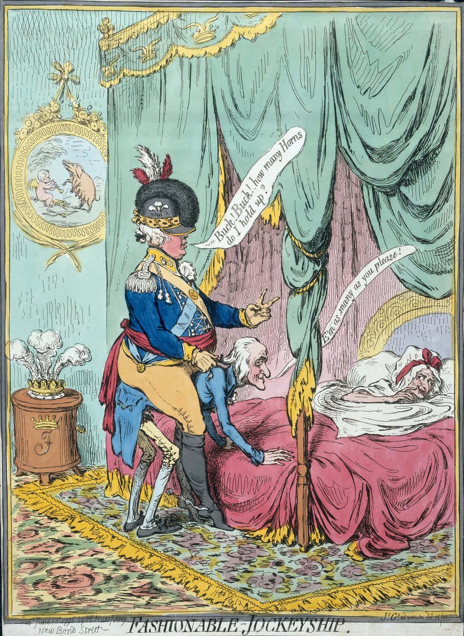 Divatos zsokék, kiadó: Hannah Humphrey alkotó: James Gillray