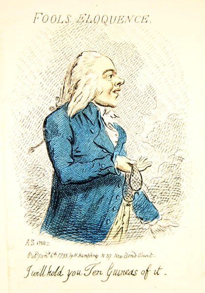 Fools Eloquence, Hannah Humphrey 1795-ben (kézzel színezett metszet) (191281 részlet) alkotó: James Gillray
