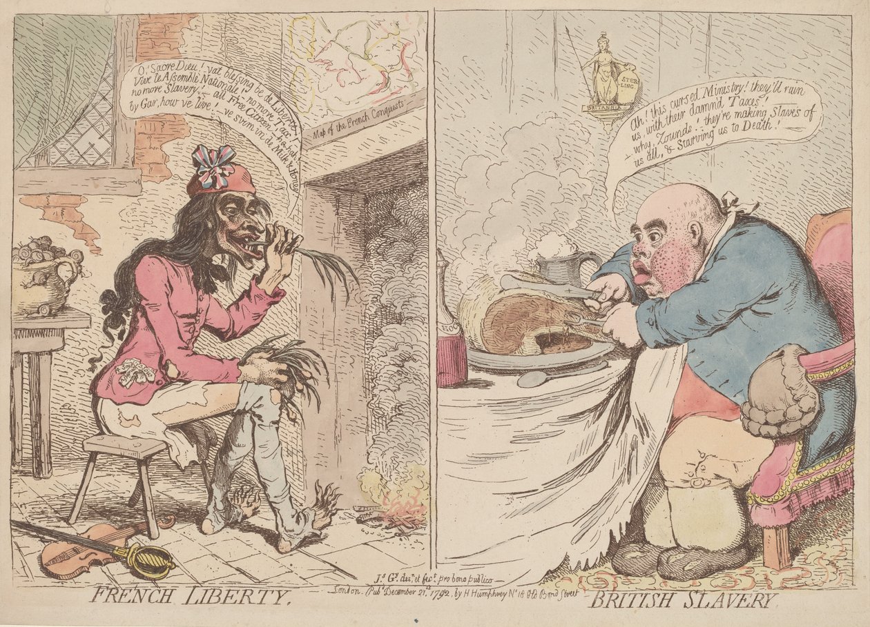 A francia szabadság és a brit rabszolgaság alkotó: James Gillray