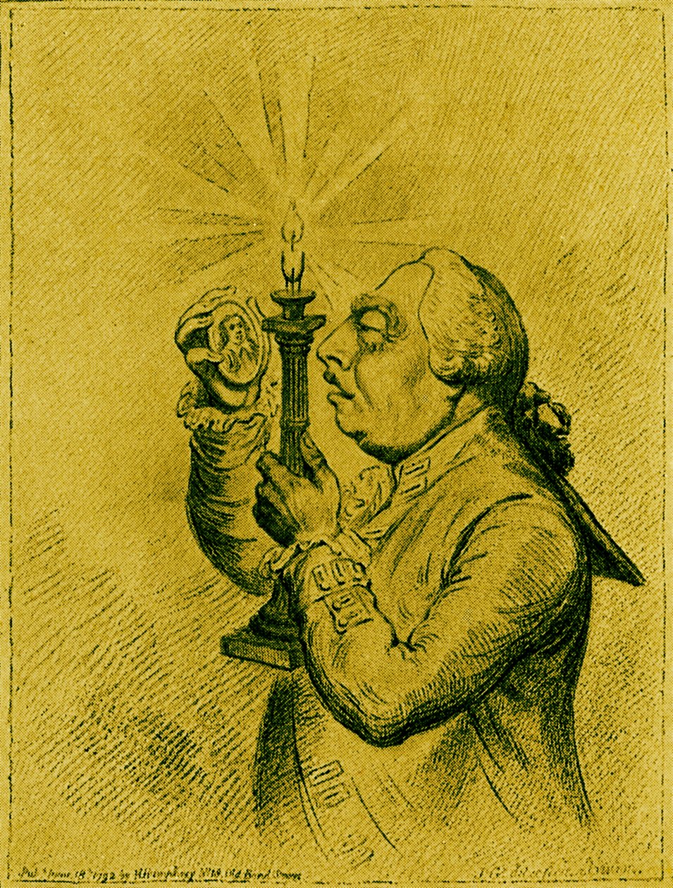 III. György karikatúra, James Gillray alkotó: James Gillray