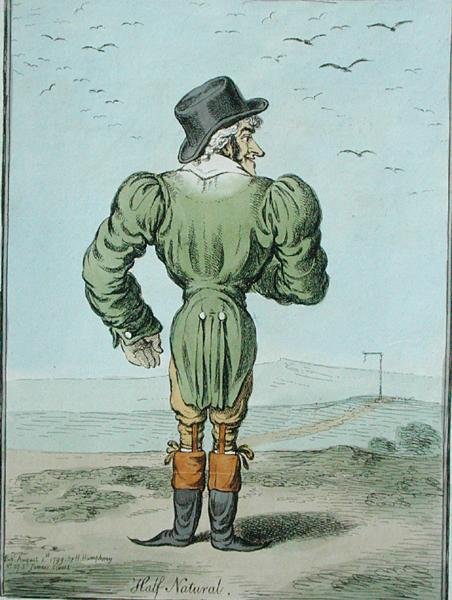 Half-Normal, Hannah Humphrey adta ki 1799-ben (kézzel színezett rézkarc) alkotó: James Gillray