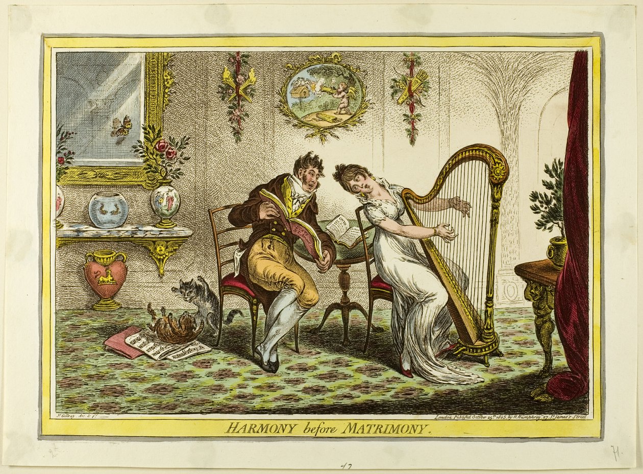 Harmónia a házasság előtt alkotó: James Gillray