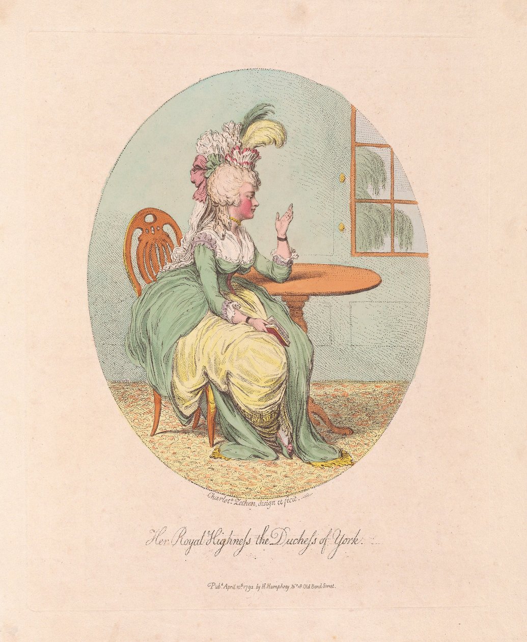 Ő Királyi Fensége, York hercegné, kocsma. 1792 (kézzel színezett metszet) alkotó: James Gillray