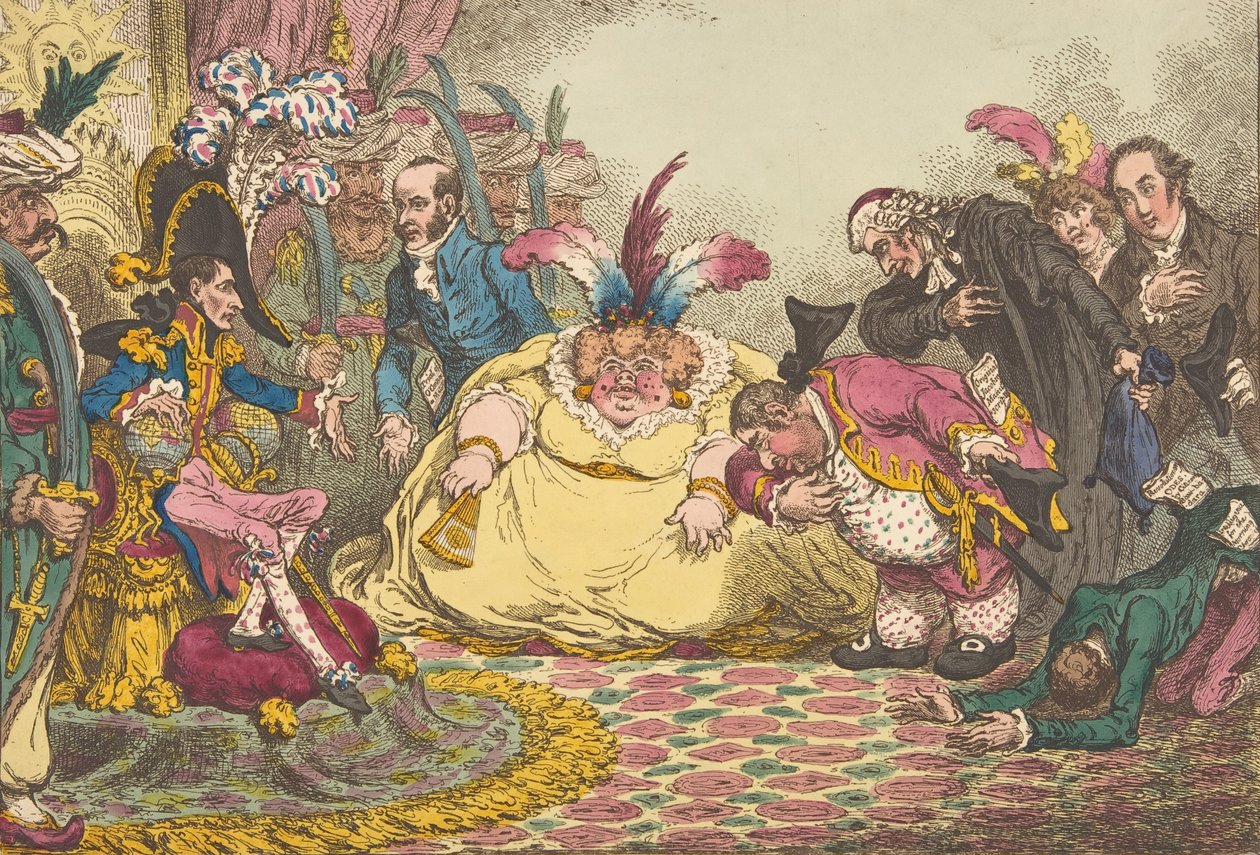 A Citizen Volpone & His Suite bemutatása Párizsban.-Vide, The Moniteur és ..., 1802. november 15. alkotó: James Gillray