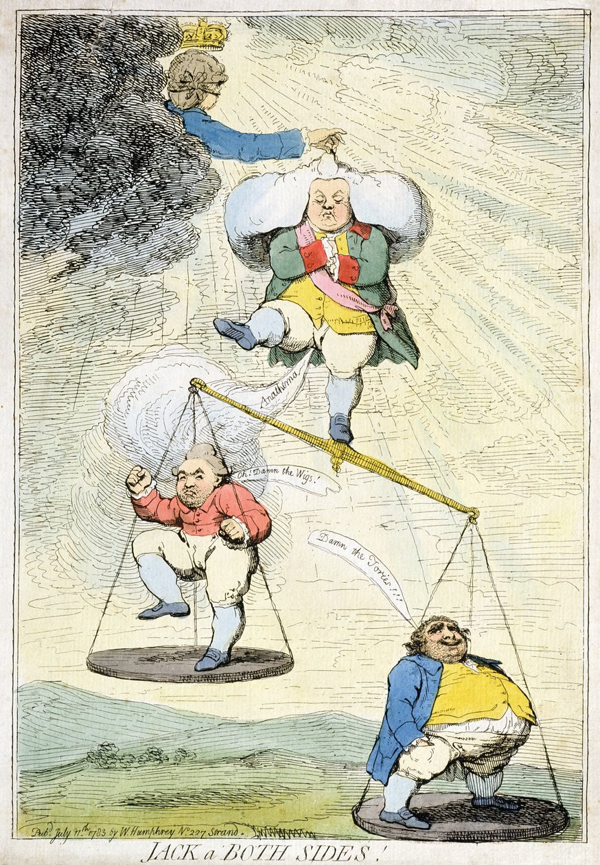 Jack a Both Sides, William Humphrey 1783-ban (kézzel színezett rézkarc) alkotó: James Gillray