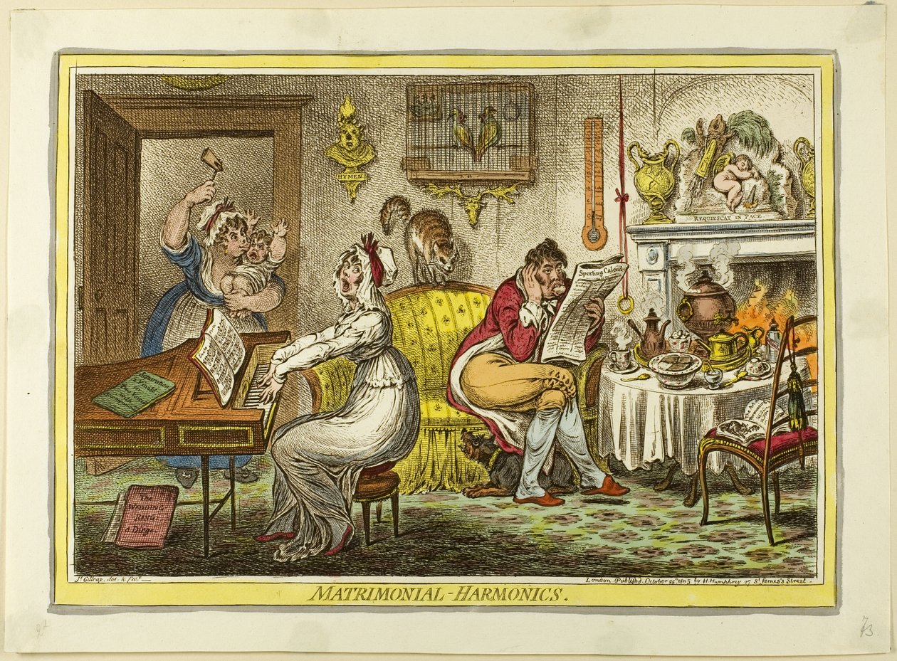 Matrimonial-Harmonics alkotó: James Gillray