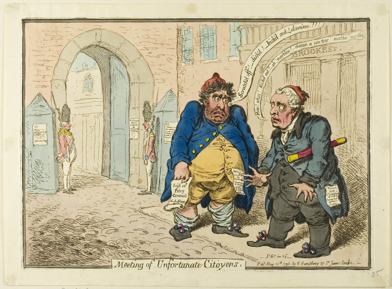Találkozó a szerencsétlen Citoyen alkotó: James Gillray